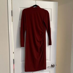 Chelsea28 Burgundy Long Sleeve Dress